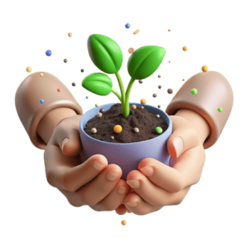 vibrant vintage Hands Holding Seedlings Close Up View Transparent Background authentic png