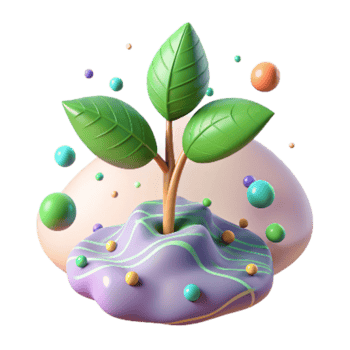 vibrant contemporary Growing Sapling Green Leaves Isolated original png