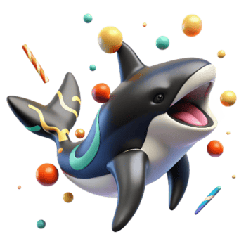 serene minimalist Orca Vocalization with Noise Interference Transparent Background professional png
