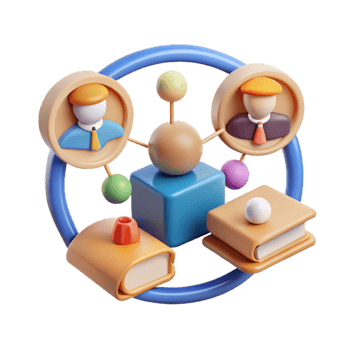 magnificent modern Online Learning Community Icon People Connected by Network Transparent Background detailed png