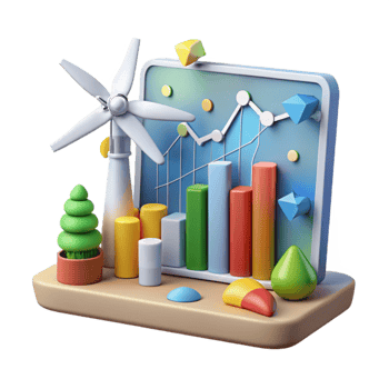 magnificent creative Renewable Energy Investment Chart Transparent Background high resolution png