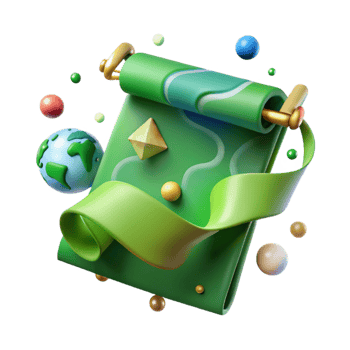 dramatic artistic Green Future Banner Cutout Transparent Background original png