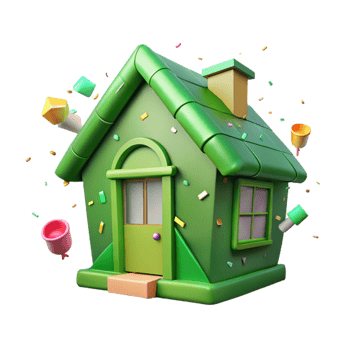 magnificent creative Green House Illustration Isolated png