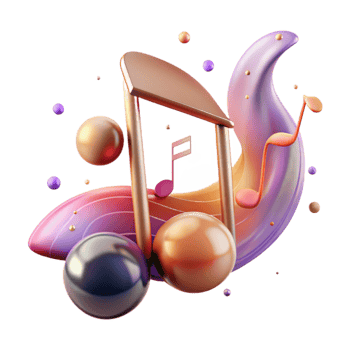 elegant minimalist Musical Note Half Note with Transparent Background professional png