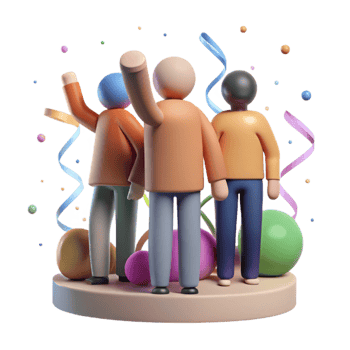 serene abstract Group Silhouette Diverse Team Meeting Transparent Background premium png