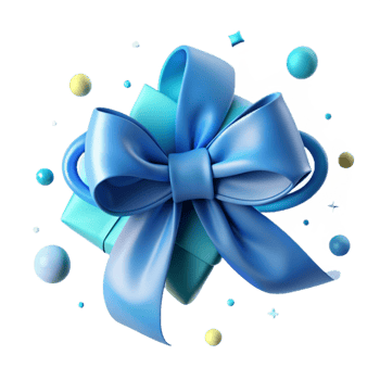 wonderful modern Light Blue Ribbon Tied in Bow with Transparent Background high quality png