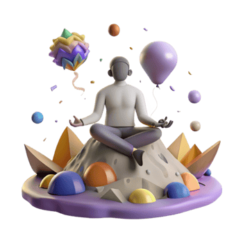 wonderful artistic Person Meditating on Mountaintop Silhouette Cutout genuine png