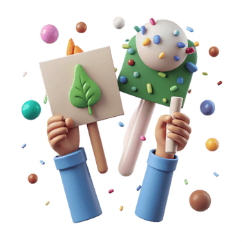 beautiful abstract Hands Holding Sign Climate Action Transparent Background genuine png