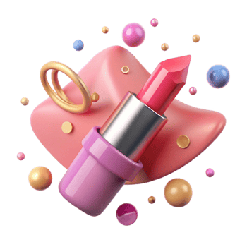 extraordinary creative Pink Lipstick Transparent Background with Cap high resolution png