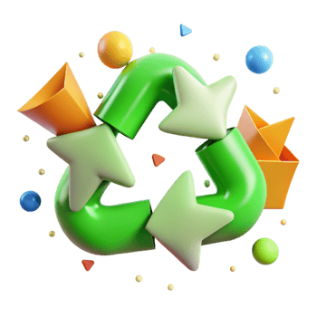 impressive modern Recycling Symbol Green Arrows Isolated Element high quality png