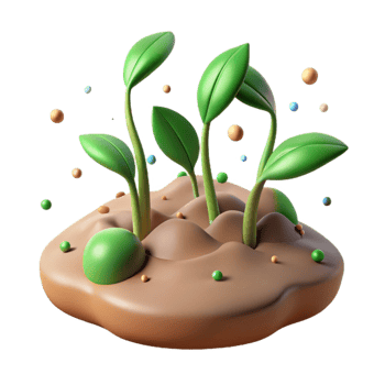 dramatic minimalist Green Shoots Emerging From Ground Cutout exclusive png