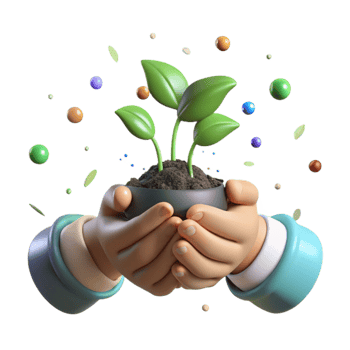 dramatic traditional Hands Holding Seedlings Close Up View Transparent Background high resolution png