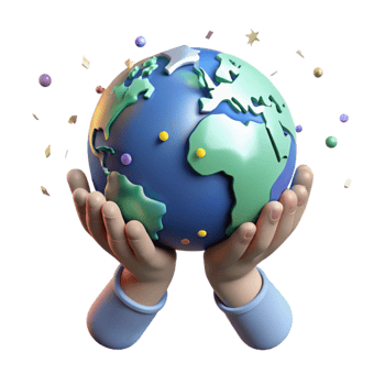 wonderful modern Hands Holding Small Earth Globe Isolated Element premium png