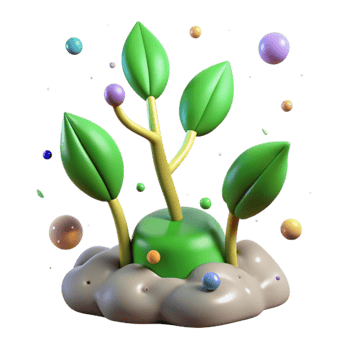 elegant traditional Green Shoots Emerging From Ground Cutout premium png