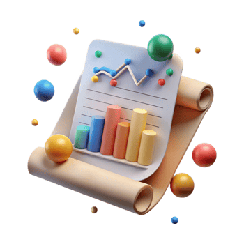 dramatic vintage Perspective Graph Business Report Transparent Background high resolution png