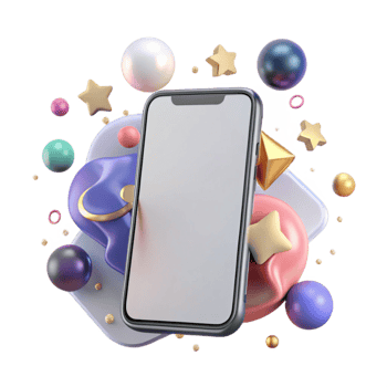 impressive contemporary Modern Smartphone with Blank Screen Isolated exclusive png