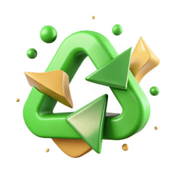 wonderful modern Recycle Arrow Symbol Green Cutout Isolated on White premium png
