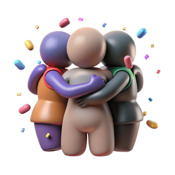 wonderful rustic Group Hugging Silhouette Unity Symbol Isolated professional png