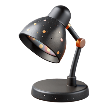 elegant traditional Modern Desk Lamp Black Metal Cutout high resolution png
