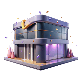 wonderful creative Modern Building Facade Isolated Night View png