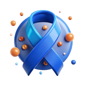 serene artistic Overfishing Awareness Ribbon Isolated Blue Gradient high quality png