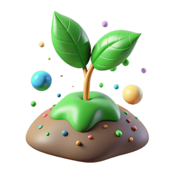 beautiful traditional Green Leaf Sprout Growing From Soil Cutout high quality png
