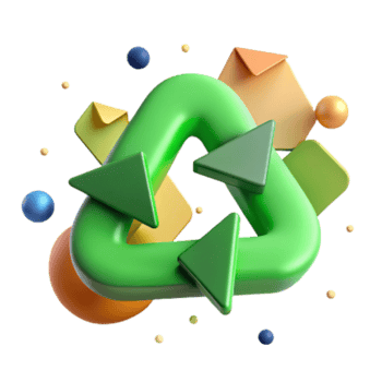 magnificent traditional Recycle Arrow Symbol Green Cutout Isolated on White original png