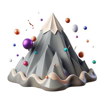 stunning abstract Hand Drawn Mountain Sketch Cutout on White Background original png