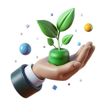 wonderful classic Hand Holding Green Sprout Isolated authentic png