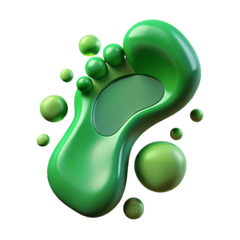 stunning artistic Green Footprint Outline Isolated Element authentic png
