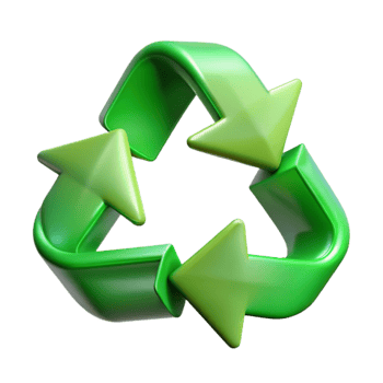 elegant traditional Recycle Symbol Three Arrows Green Color Transparent Background genuine png