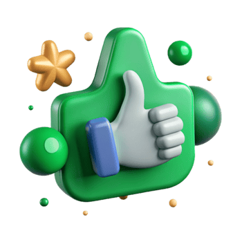extraordinary vintage Green Thumbs Up Icon Simple Design Cutout Element original png