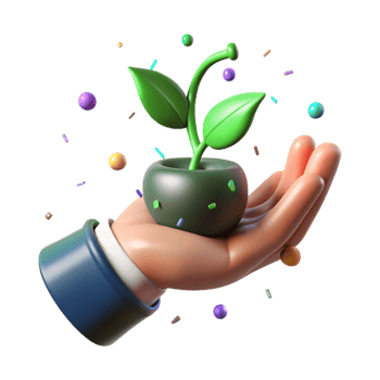 vibrant classic Hand Holding Green Sprout Isolated high quality png