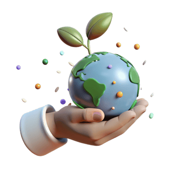 magnificent traditional Hand Holding Globe Seedling Transparent Isolated detailed png