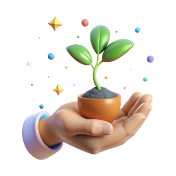 vibrant classic Hand Holding Seedling Soft Lighting Isolated Element original png