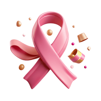 vibrant contemporary Pink Ribbon Isolated with Subtle Gradient high resolution png