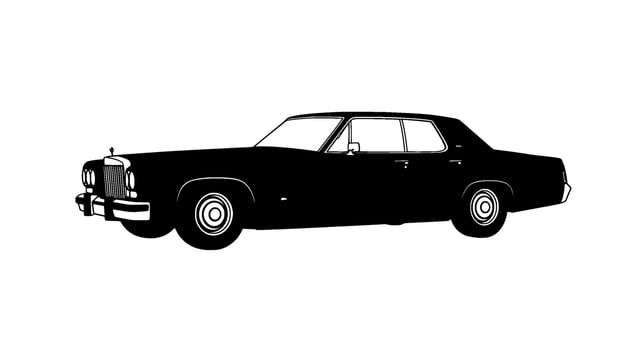 Elegant Classic Car Silhouette vector