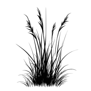 Minimalist Of Grass Isolated Clipart with Clean Style vector