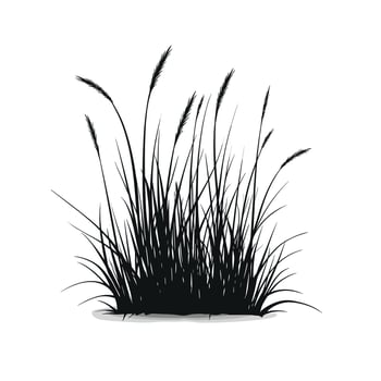 Elegant Of Grass Isolated Clipart for Branding logo vector