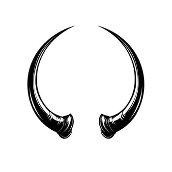 Abstract Of Horn Icon Set on White Background vector