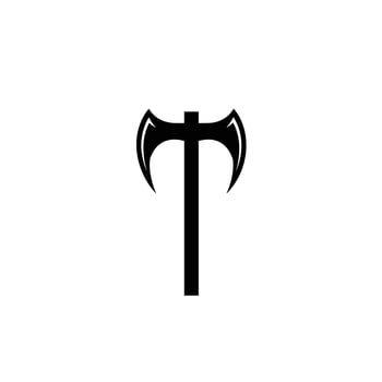 Hand-Drawn Of Mattock Graphic Template on White Background vector