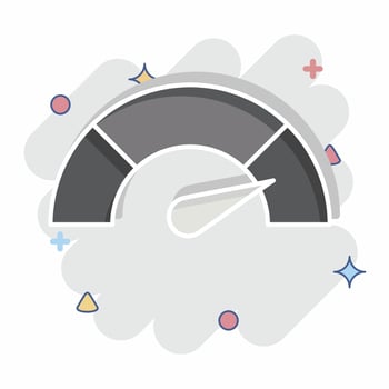 Icon Performance. related to Audit symbol. comic style. design editable vector