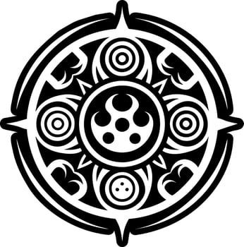 A solid style icon of divine tattoo vector