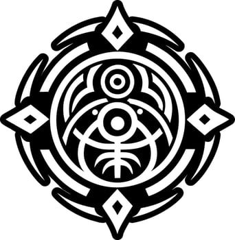A solid style icon of shaman soul symbol vector