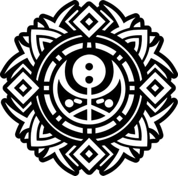 A glyph style icon of harmony tattoo vector