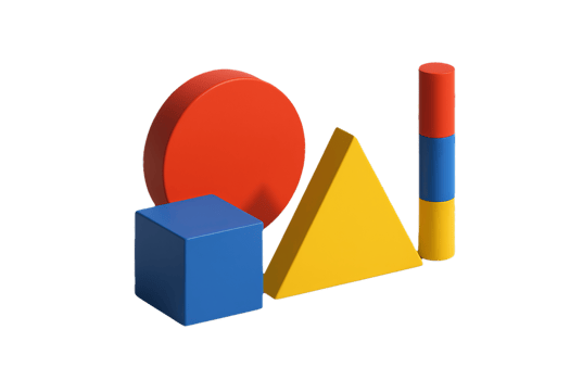 Abstract 3D Geometric Shapes for Modern Design Exploration png