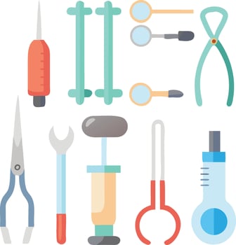 High-Quality Hospital Equipment Icons for Download vector