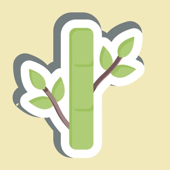 Sticker Bamboo. related to Fabric symbol. design editable vector