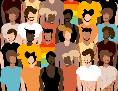 Diverse Community People Standing Together In Unity vector
