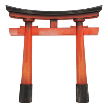 Japanese Torii gates, isolated on transparent background png